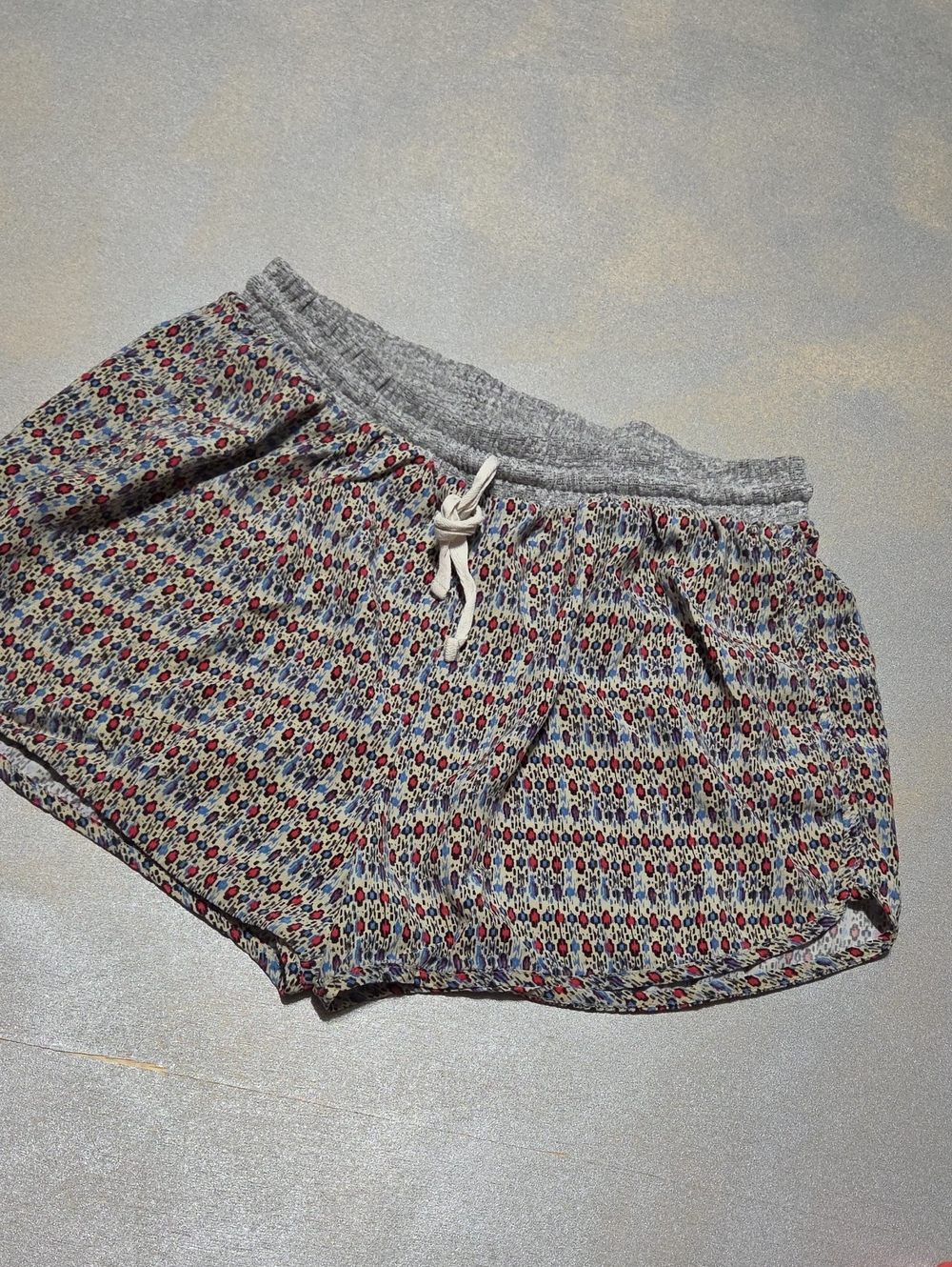 dolan Gray Athletic Shorts with Red & Blue Accents